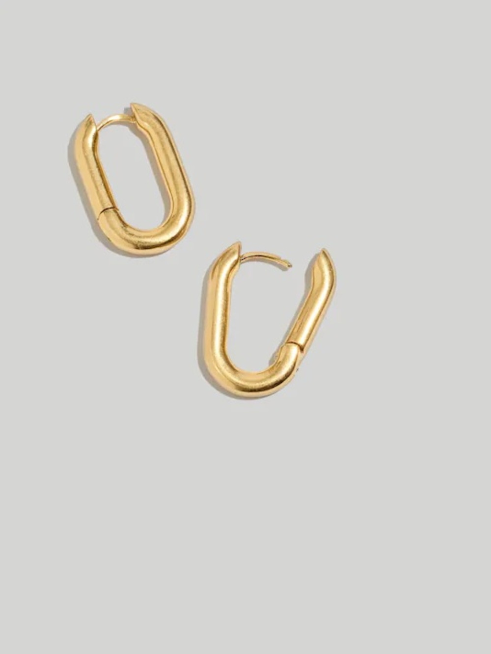 Madewell Polished Gold Oval-Link Hoops